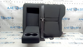 Left rear seat backrest, 2nd row, Nissan Rogue 23-26, black fabric, US built, with seat belt and armrest, scratches