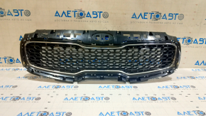 Kia Sportage 17-19 radiator grille, gloss black with chrome