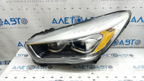 Left front headlight assembly for Ford Escape MK3 2017-2019, xenon + LED, light, sand, peeling paint, scratches, chip