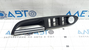Front left window control trim for Ford Escape MK3 13-19, black with chrome
