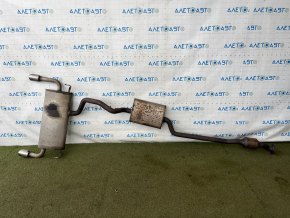Exhaust manifold assembly with barrel for Ford Escape MK3 13-19 with chrome tips, with catalytic converter, rusty