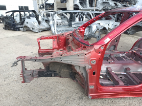 Front left quarter panel of Mazda CX-5 17-24 on the body, red, dented threshold