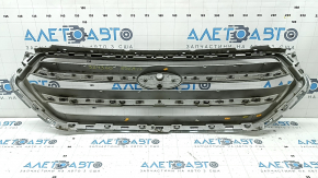 Radiator grille grill Ford Escape MK3 17-19 rest, gray, with chrome, with emblem, pokes