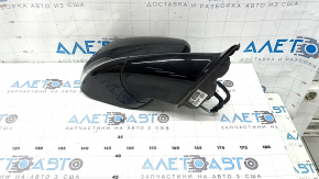 Right side mirror assembly for Jeep Grand Cherokee WL 21-26, 8+4 pins, turn signal, heated, BSM, chrome housing, black