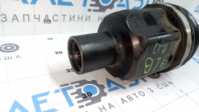 The front right drive axle shaft of a Mercedes X247 GLB 20-26 AWD has a torn boot.