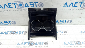 Front center console cup holders with illumination for Jeep Grand Cherokee WL 21-26, glossy black, scratches