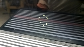 Naked hood of Toyota Rav4 13-18 metal, black 209, nicks, scratches, glue