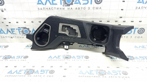 Center console trim with cup holders for Toyota Rav4 16-18, Limited, black, scratches