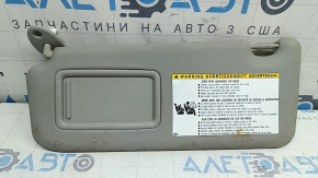 Left visor for Toyota Rav4 16-18, gray, without hook, dry-cleanable