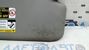 Left visor for Toyota Rav4 16-18, gray, without hook, dry-cleanable