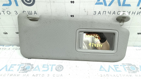 Right visor for Toyota Rav4 16-18, gray, without hook, dry-cleanable