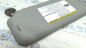 Right visor for Toyota Rav4 16-18, gray, without hook, dry-cleanable