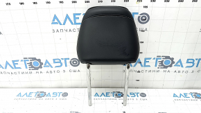Jeep Grand Cherokee WL 21-26 passenger seat headrest, black leather with gray stitching