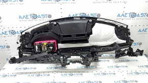 Front dashboard with Airbag for Jeep Grand Cherokee WL 21-26 PHEV, black, gray stitching, with trim and frame