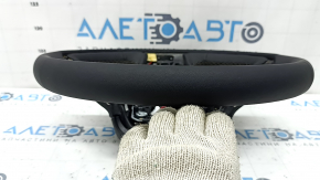 Jeep Grand Cherokee WL 21-26 leather steering wheel, black, heated, gray stitching, with rear overlay and signal plate