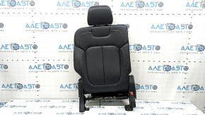 Right rear seat backrest, 2nd row, Jeep Grand Cherokee WL 22-26, black leather, gray stitching, heated