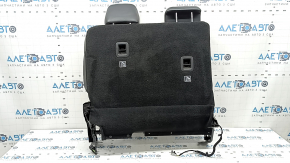 Left rear seat backrest, 2nd row, Jeep Grand Cherokee WL 22-26, black leather, gray stitching, with seat belt and heating