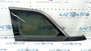 Rear left window, blind glass, Jeep Grand Cherokee WL 22-26, tinted, glossy black with chrome molding, worn