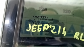 Triangle door glass with glass seal, rear left, Jeep Grand Cherokee WL 22-25, tinted with molding, chrome