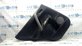 Rear left door panel, black leather, Toyota Rav4 16-18