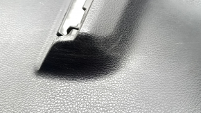 Door trim panel rear right Toyota Rav4 16-18 black, armrest leather black, insert silver, with handle, scratches, worn