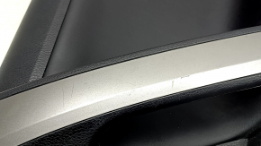 Door trim panel rear right Toyota Rav4 16-18 black, armrest leather black, insert silver, with handle, scratches, worn