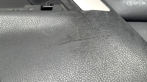 Door trim panel rear right Toyota Rav4 16-18 black, armrest leather black, insert silver, with handle, scratches, worn
