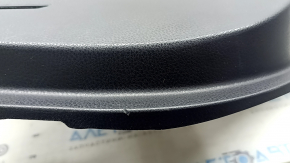 Door trim panel rear right Toyota Rav4 16-18 black, armrest leather black, insert silver, with handle, scratches, worn