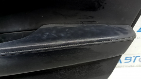 Door trim panel front right Honda Accord 23-26 black leather, leather armrest, dented
