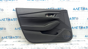 Black front left door panel for Honda Accord 2023-2026, black leather armrest, black leather insert, with handle, bumper