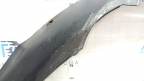 The bare rear bumper, the lower part of the Toyota Rav4 16-18, is structured for parking sensors.