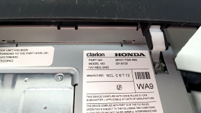 Monitor, display, navigation lower Honda Accord 13-17 touch screen touring, with overlay black with gray