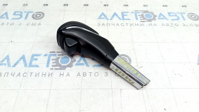 Honda Accord 13-17 black leather gear knob with leather bumpers