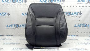 Honda Accord 13-17 driver's seat back upholstery, black leather, perforated, heated, dented