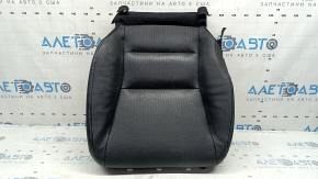 Honda Accord 13-17 passenger seat back upholstery, black leather with perforation, heated, dents, cracked