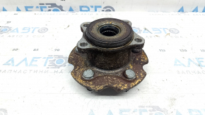 The rear left hub of a Toyota Rav4 13-18 AWD is rusty.