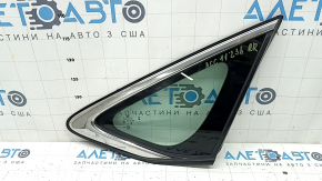 Rear right window, blind glass, Honda Accord 23-26, chrome, scratches on chrome