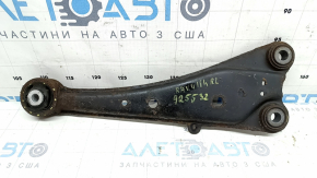 The rear left trailing arm of a Toyota Rav4 13-18 AWD is rusty, the bushing needs replacing.
