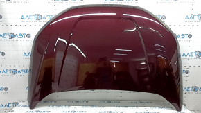 Bare hood of a Ford Edge 19-24, steel, black UM, dents, bumps, chips, rust