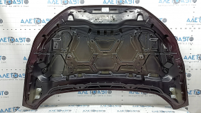 Bare hood of a Ford Edge 19-24, steel, black UM, dents, bumps, chips, rust