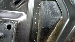 Bare hood of a Ford Edge 19-24, steel, black UM, dents, bumps, chips, rust
