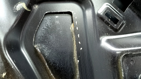 Bare hood of a Ford Edge 19-24, steel, black UM, dents, bumps, chips, rust