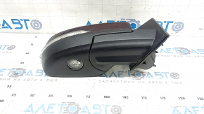 Right side mirror assembly for Ford Edge 19-24, 12-pin, turn signal, backlight, heated, BSM, burgundy, scratches on glass