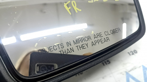 Right side mirror assembly for Ford Edge 19-24, 12-pin, turn signal, backlight, heated, BSM, burgundy, scratches on glass