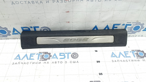 Front right door sill plate for Ford Edge 19-24, black with chrome, backlight, scratches