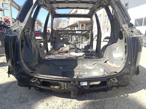 Rear panel for Toyota Rav4 2016-2018, 2 parts, black, rusty on the body