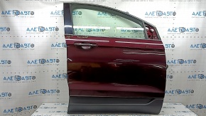 Ford Edge 15-24 keyless front right door assembly, triplex, chrome handle, burgundy R3, bumper, scratches on the trim