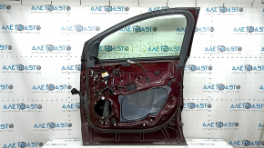Ford Edge 15-24 keyless front right door assembly, triplex, chrome handle, burgundy R3, bumper, scratches on the trim