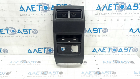 Rear center console trim for Ford Edge 15-24, black, with deflector, for socket and cigarette lighter, scratches