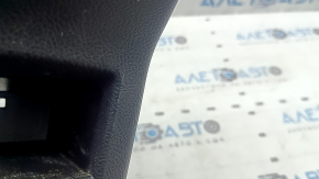 Rear center console trim for Ford Edge 15-24, black, with deflector, for socket and cigarette lighter, scratches